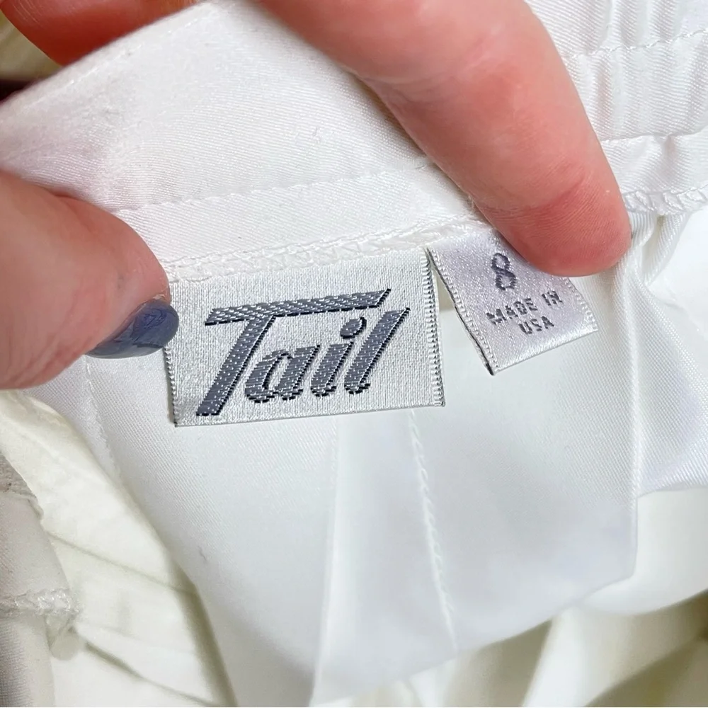 Womens vintage white pleated Tail brand tennis skirt size‎ 8